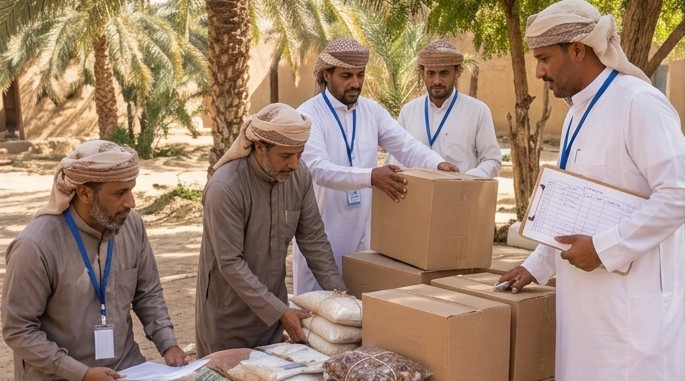 Qurban or distribution work in the community